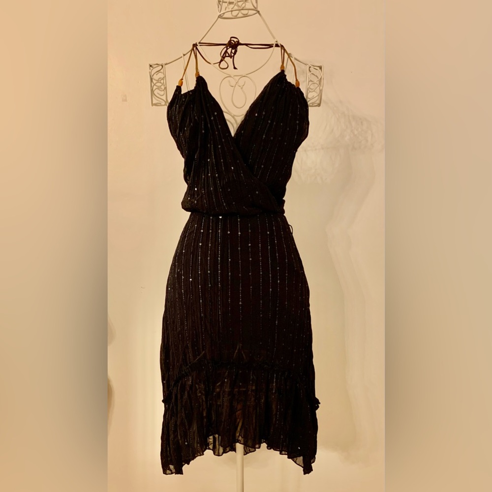 Sparkly black midi dress from ASOS